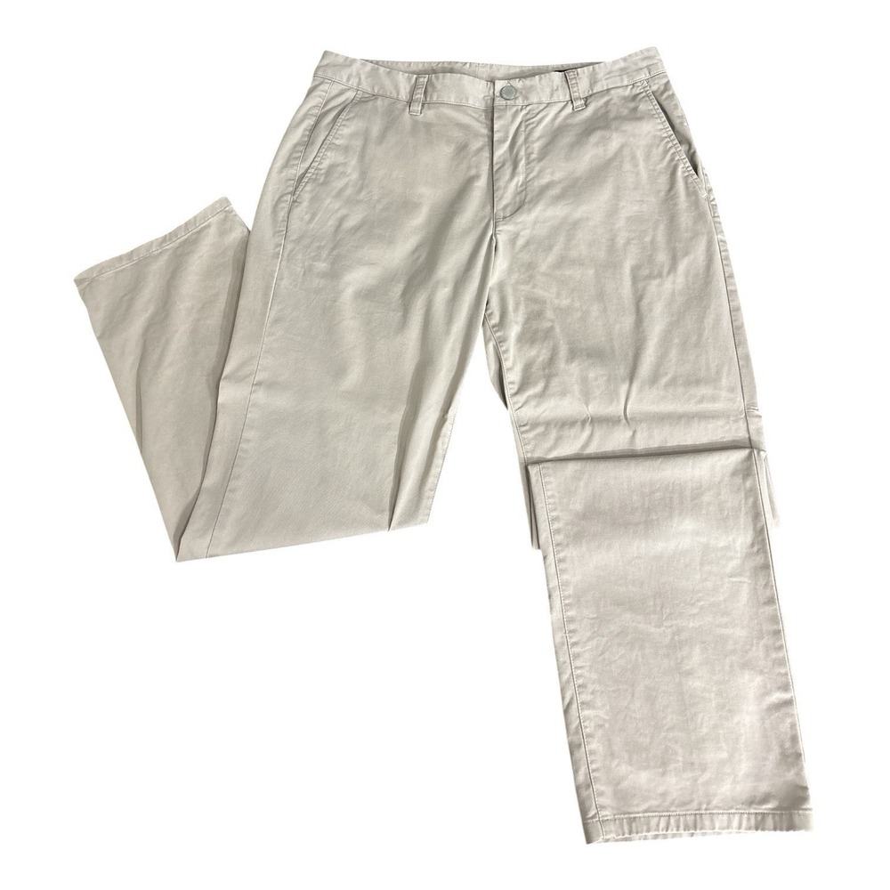 Bonobos Men's Beige Solid Twill Chino Pants Straight Fit Leg Flat Front 33x30